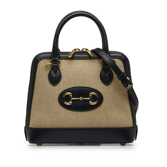 Gucci Handbags - Pre-Loved Gucci Small Horsebit 1955 Canvas Top Handle